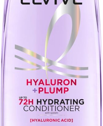 L'Oreal Paris Elvive Hyaluron Plump Hydrating Conditioner for Dehydrated, Dry Hair Infused with Hyaluronic Acid Care Complex, Paraben-Free, 12.6 Fl Oz