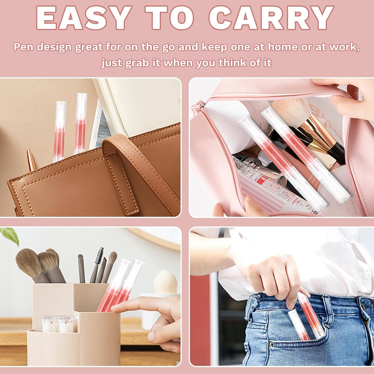 Meschett 2PCS Cuticle Oil Pens for Nail Care, Moisturizing Nail Oil Pen with Soft Brush, Hydrating Cuticle Oil for Dry Nails & Cuticles (Peach & Strawberry Flavors) - Image 5